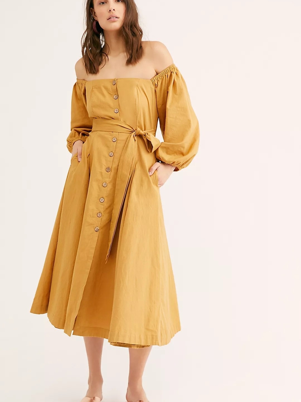 Free People Jayma Midi Dress Size S